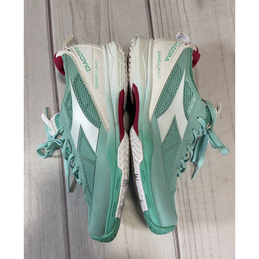 Diadora Speed Pro Evo II Shoes Womens 9 Aqua White Ortholite Running Sneaker - Picture 10 of 11
